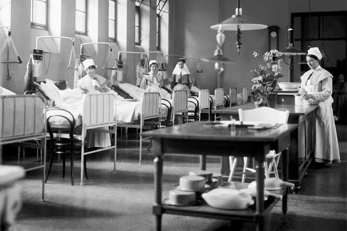 Historisches Foto Krankensaal